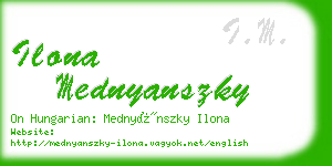 ilona mednyanszky business card